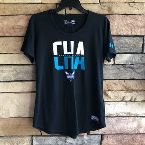 Under Armour black NBA Charolette Hornets t-shirt NWT Medium